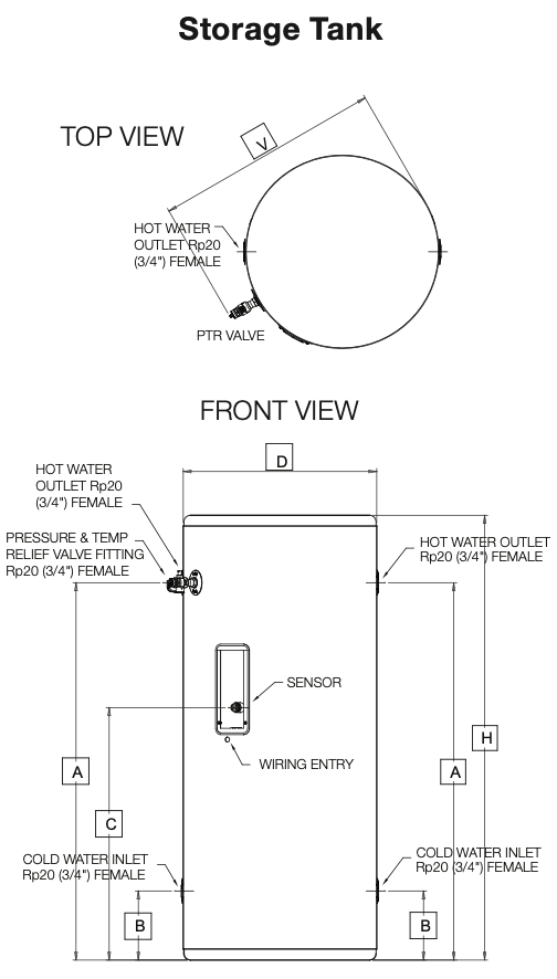 Sanden Eco Plus 250L Hot Water System GAUS 250FQTD Product Sanden Eco Plus 250L Hot Water System GAUS 250FQTD Product